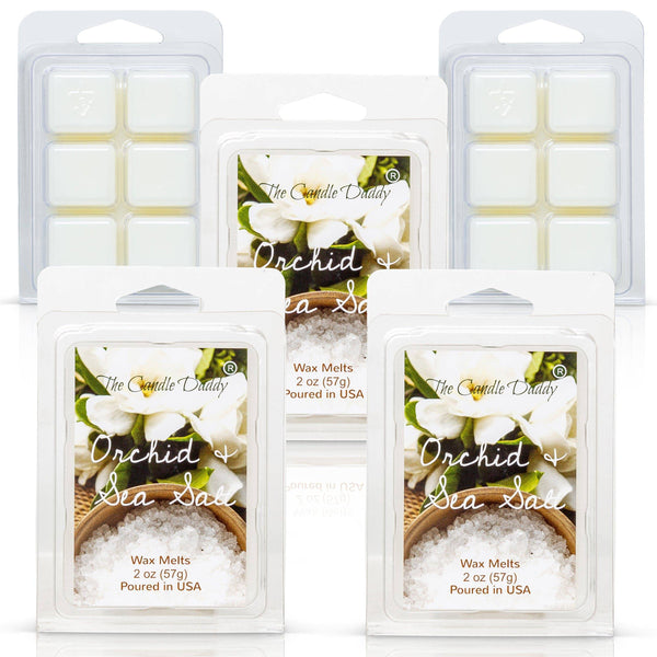 5 Pack - Orchid & Sea Salt - Crisp Floral Orchid & Sea Salt Scented Melt- Maximum Scent Wax Cubes/Melts - 2 Ounces x 5 Packs = 10 Ounces