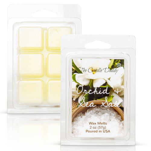 Orchid & Sea Salt - Crisp Floral Orchid & Sea Salt Scented Melt- Maximum Scent Wax Cubes/Melts- 1 Pack -2 Ounces- 6 Cubes - Blowout