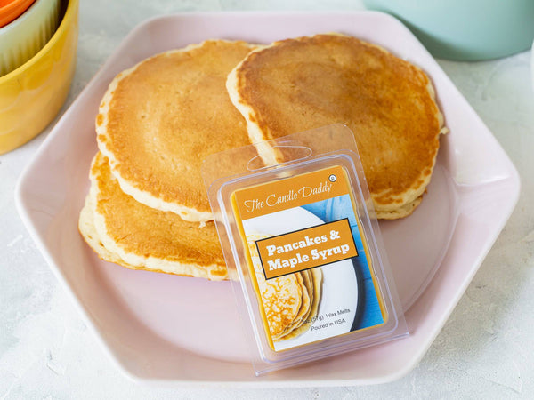5 Pack - Pancakes & Maple Syrup - Sticky and Sweet Pancake Scented Melt- Maximum Scent Wax Cubes/Melts - 2 Ounces x 5 Packs = 10 Ounces - The Candle Daddy