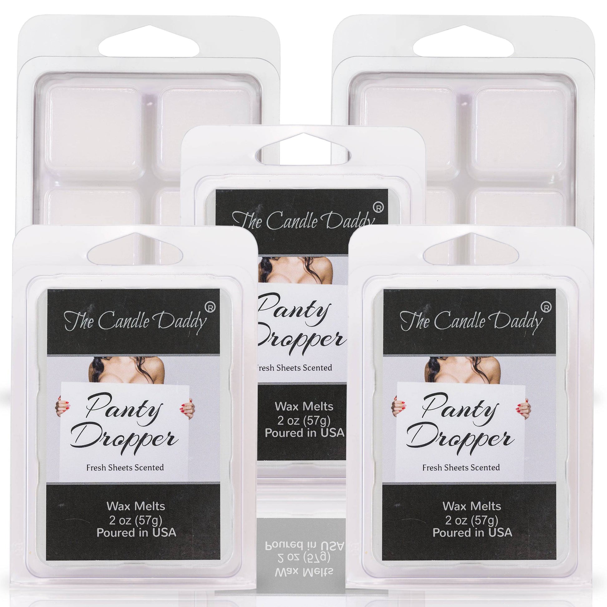 5 Pack - Panty Dropper - Fresh Bed Sheets SCENTED MELT - 2 Ounces x 5 Packs = 10 Ounces - The Candle Daddy