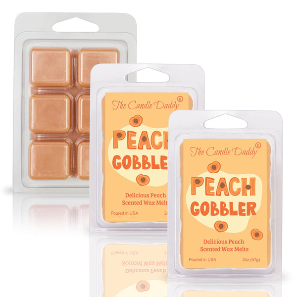 Peach Gobbler - Delicious Peach Scented Wax Melt - 1 Pack - 2 Ounces - 6 Cubes - The Candle Daddy
