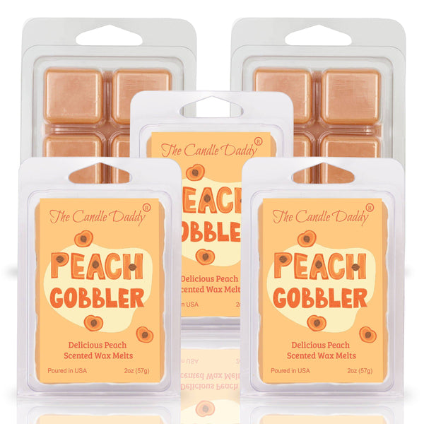 Peach Gobbler - Delicious Peach Scented Wax Melt - 1 Pack - 2 Ounces - 6 Cubes - The Candle Daddy