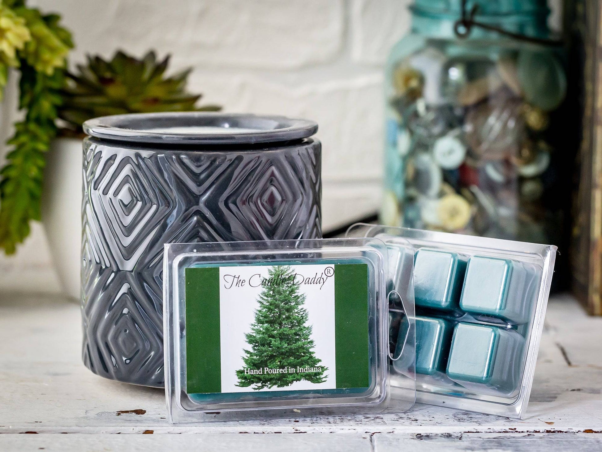 5 Pack - Pine Tree - Blue Spruce Scented Christmas Wax Melt - 2 Ounces x 5 Packs = 10 Ounces - The Candle Daddy
