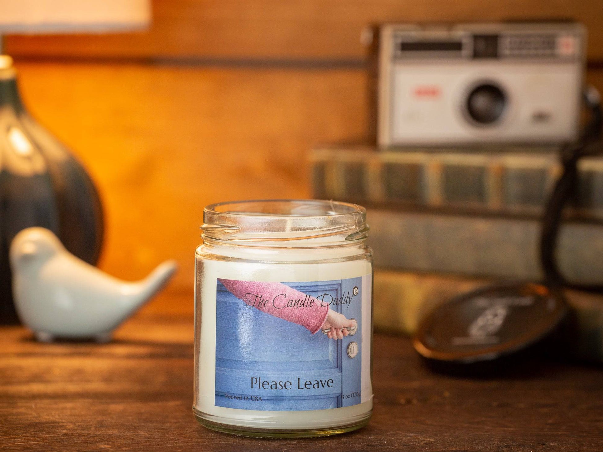 Please Leave... - Last Cup of Coffee Scented 6 Ounce Jar Candle- 40 Hour Burn (color may vary) - The Candle Daddy