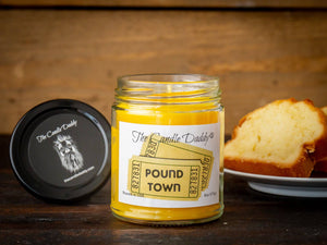 That One Way Ticket To Pound Town - Lemon Pound Cake Scented - Funny 6 oz Jar Candle- 40 hour burn time - The Candle Daddy