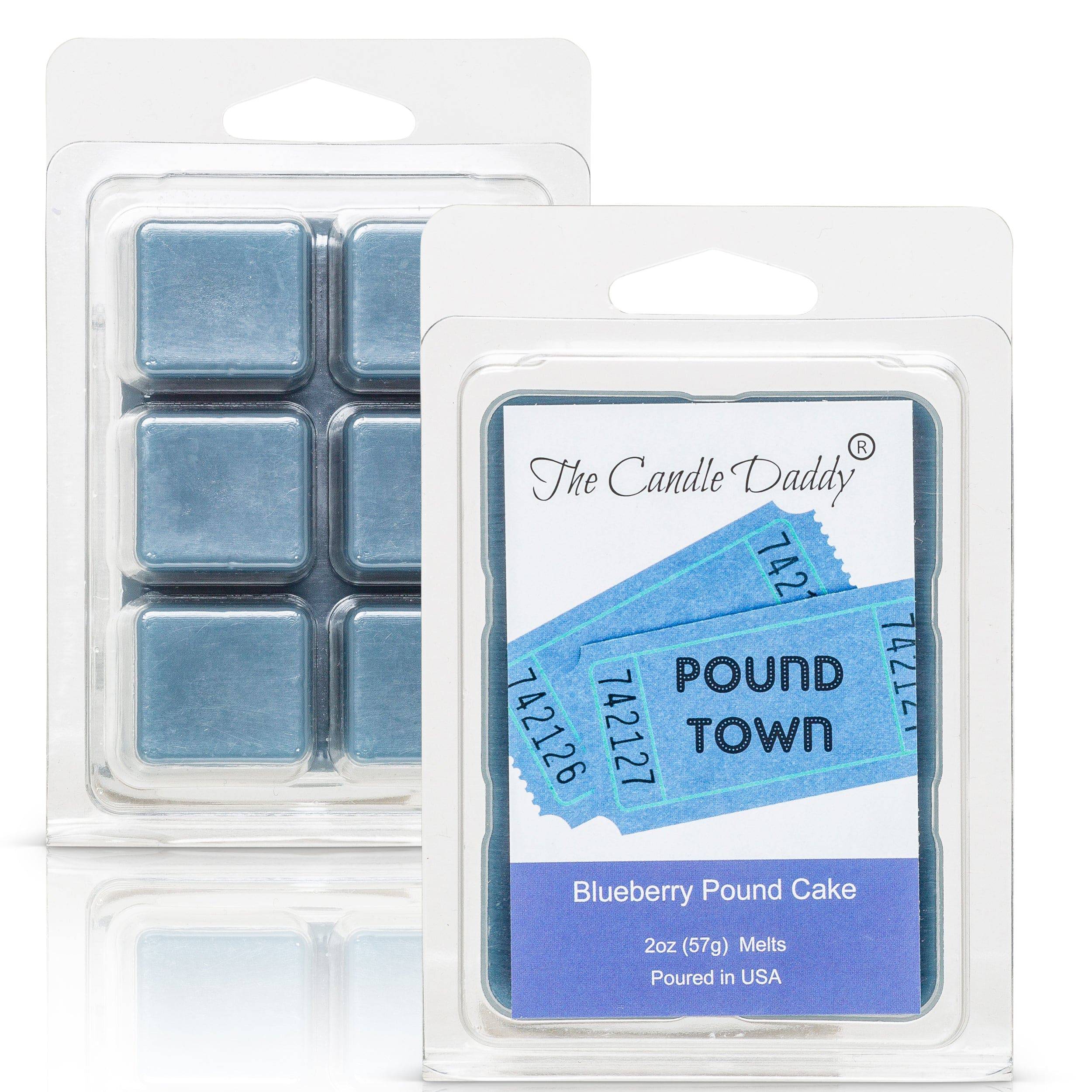 Now Entering: Pound Town, USA - Blueberry Pound Cake Scented Melt - Maximum  Scent Wax Cubes/Melts - 1 Pack - 2 Ounces - 6 Cubes