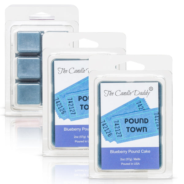 Two Tickets to Pound Town - Blueberry Pound Cake Scented Melt - Maximum Scent Wax Cubes/Melts - 1 Pack - 2 Ounces - 6 Cubes - The Candle Daddy