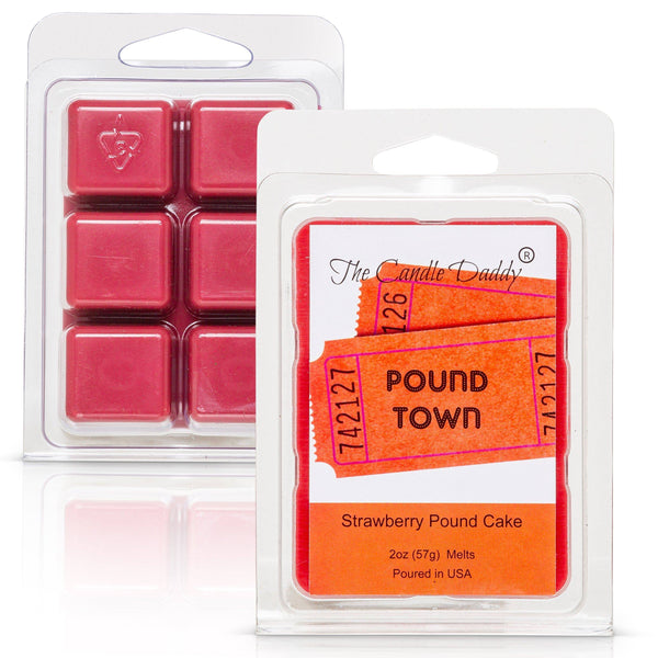 FREE SHIPPING - Two Tickets To Pound Town - Strawberry Pound Cake Scented Melt - Maximum Scent Wax Cubes/Melts - 1 Pack - 2 Ounces - 6 Cubes