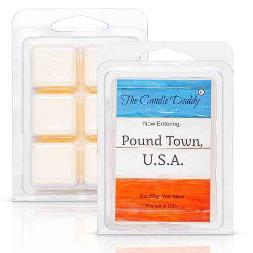 Now Entering: Pound Town, USA - Vanilla Pound Cake Scented Melt - Maximum Scent Wax Cubes/Melts - 1 Pack - 2 Ounces - 6 Cubes - Blowout