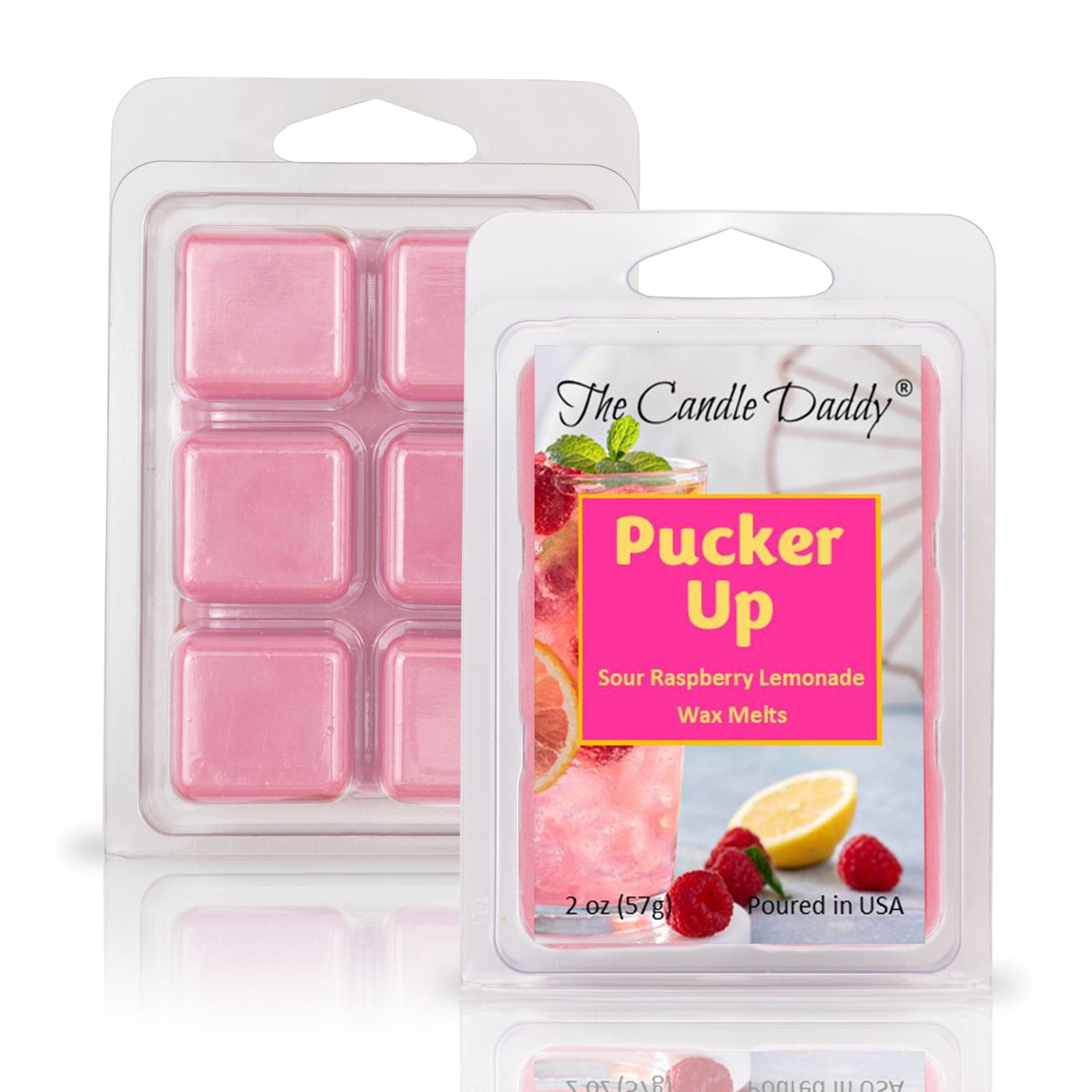 Pucker Up - Raspberry Lemonade Scented Wax Melt - 1 Pack - 2 Ounces - 6 Cubes - The Candle Daddy