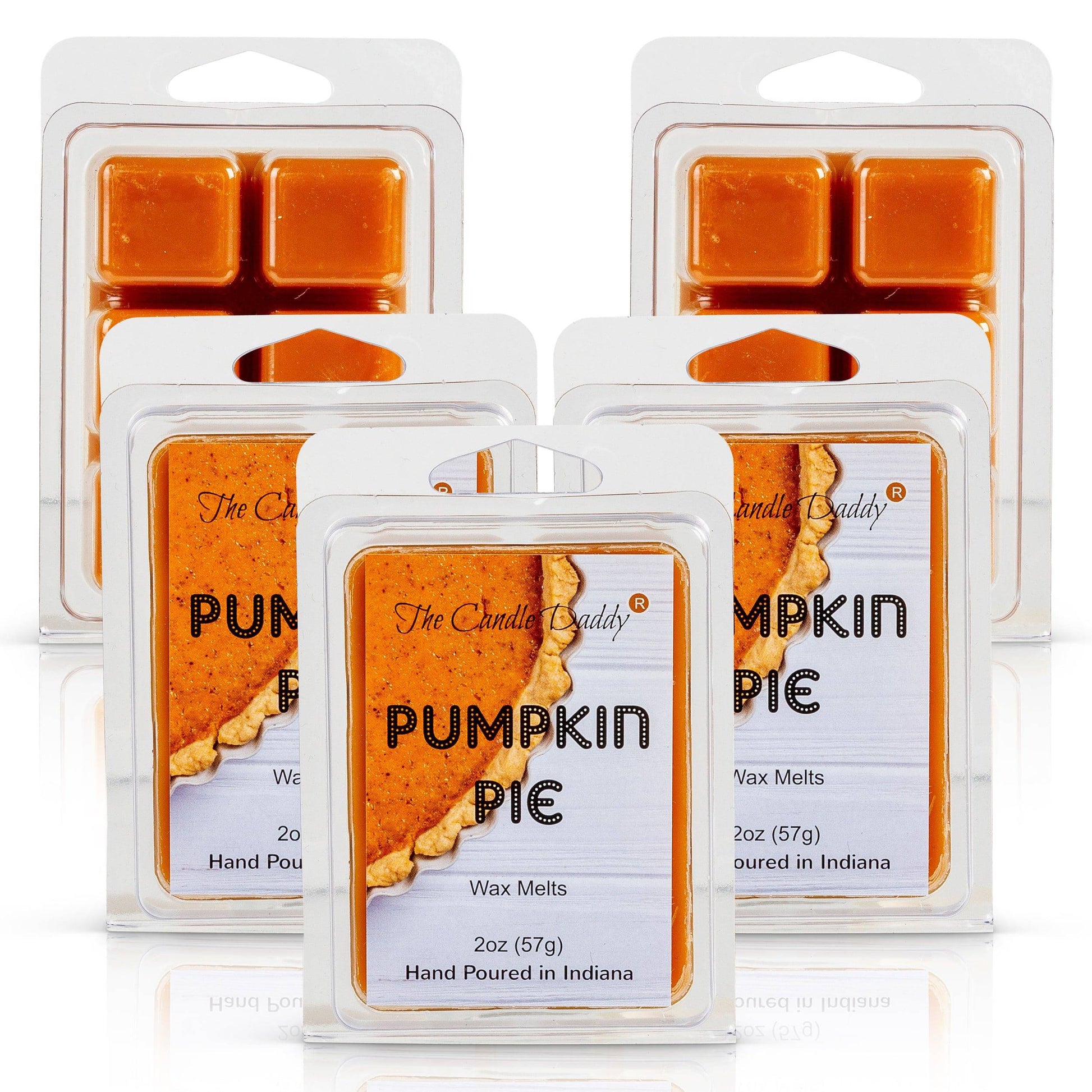 5 Pack - Pumpkin Pie Scented Wax Melt Cubes - 2 Oz x 5 Packs = 10 Ounces - The Candle Daddy