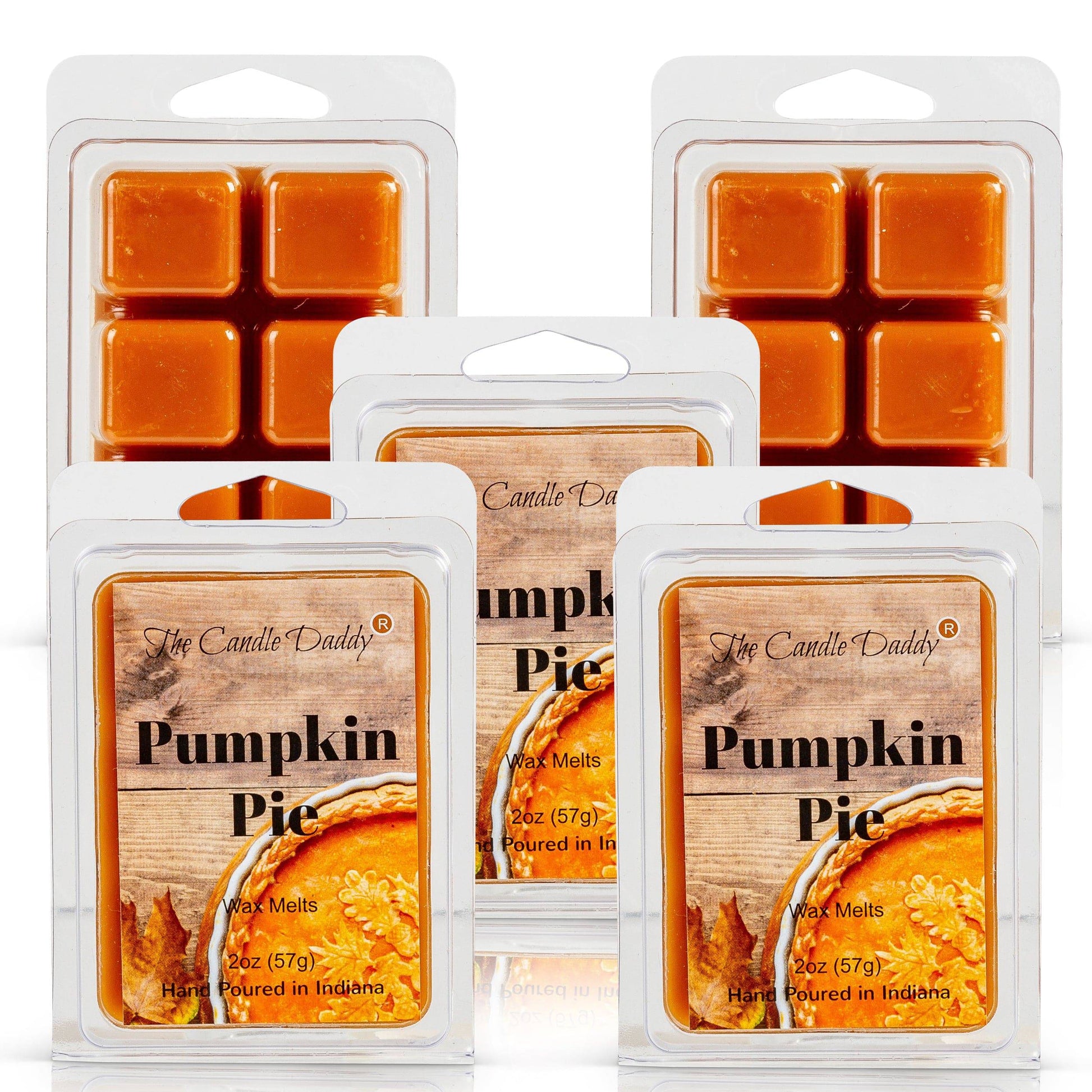 5 Pack - Pumpkin Pie Scented Wax Melt Cubes - 2 Oz x 5 Packs = 10 Ounces - The Candle Daddy