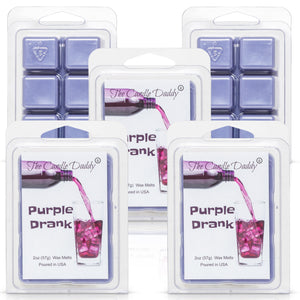 5 Pack - Purple Drank - Grape Soda Scented - Maximum Scent Wax Cubes/Melts - 2 Ounces x 5 Packs = 10 Ounces - The Candle Daddy