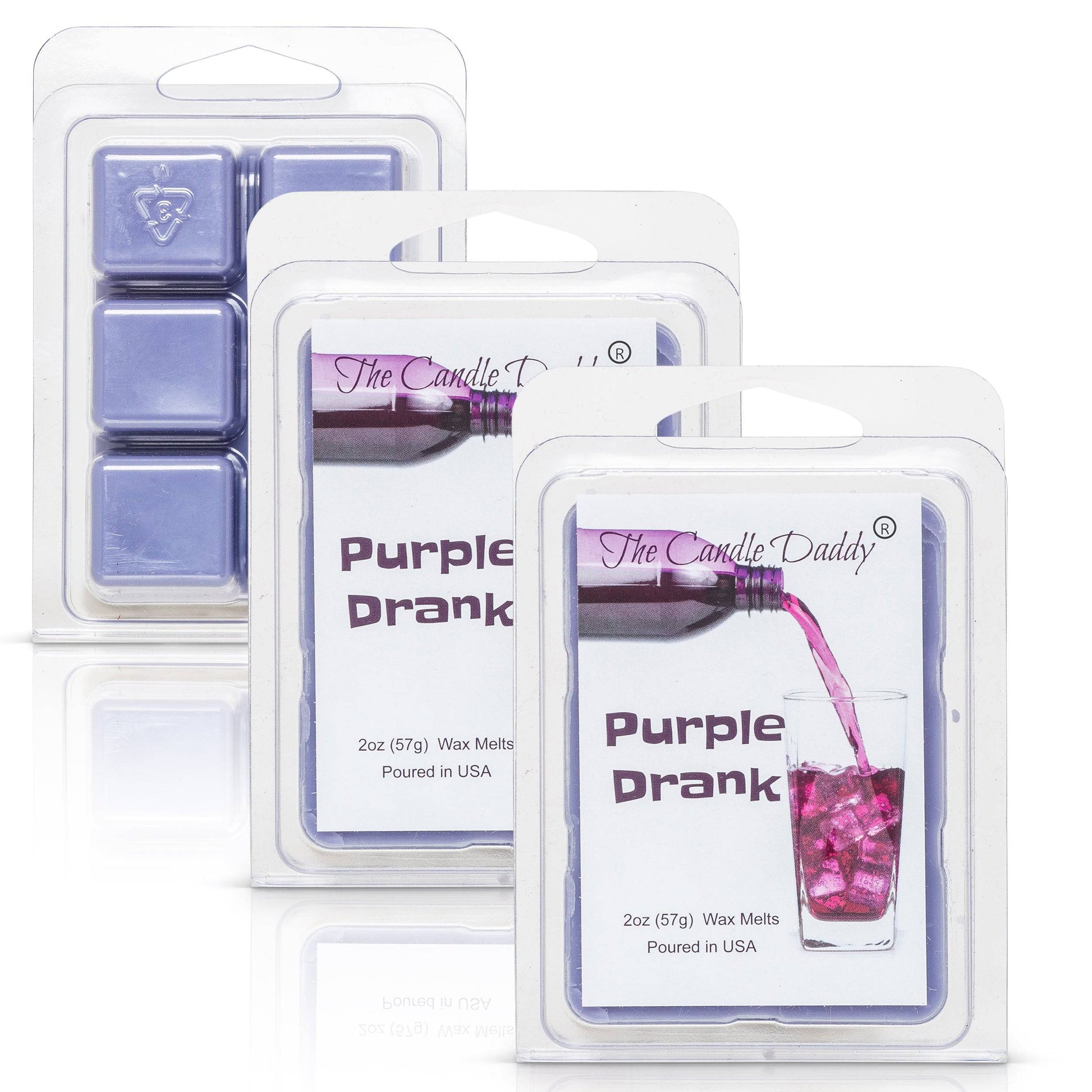 Purple Drank - Grape Soda Scented - Maximum Scent Wax Cubes/Melts - 1 Pack - 2 Ounces - 6 Cubes - The Candle Daddy