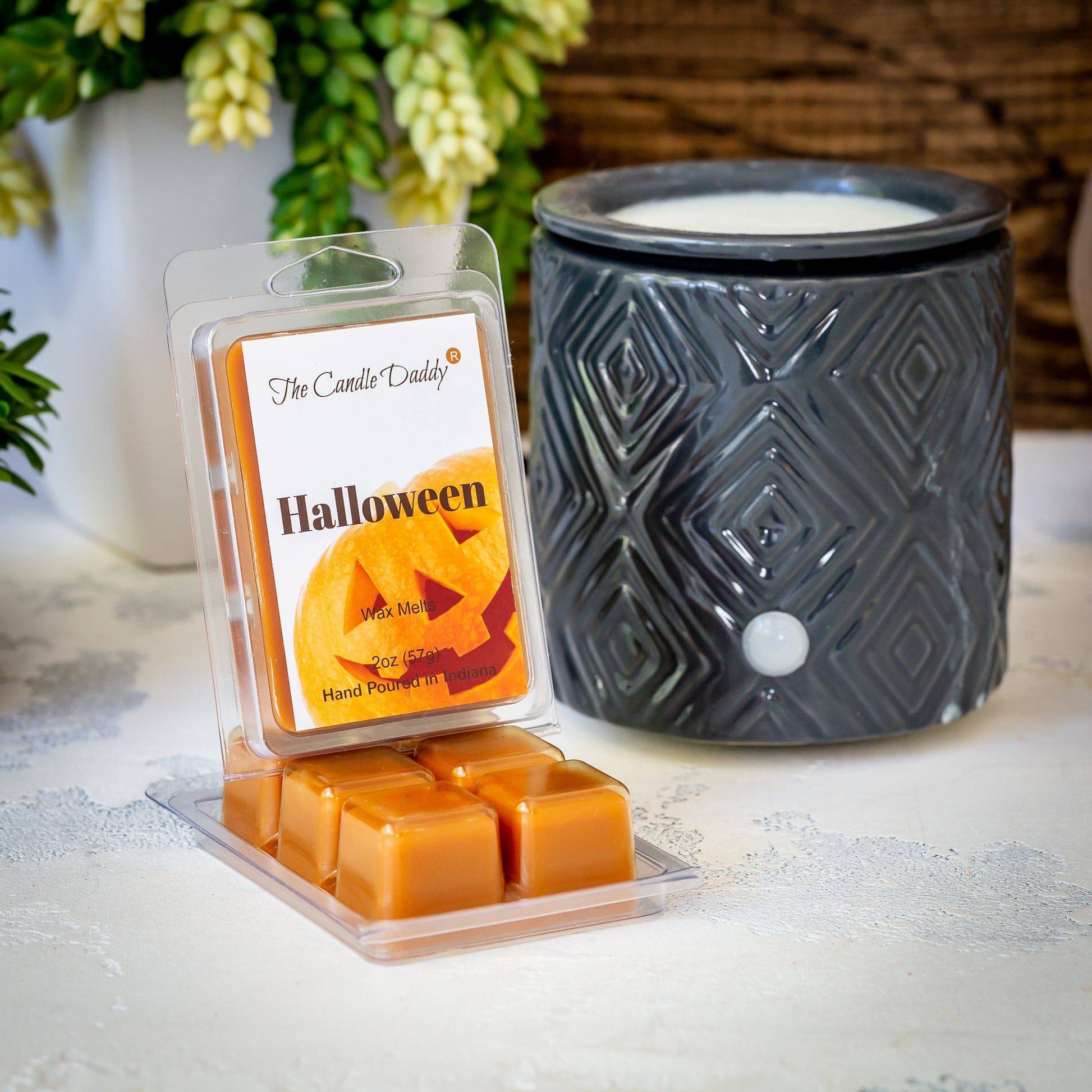 Halloween - Pumpkin Pie Scented Wax Melt Cubes - 1 Pack - 2 Ounces - 6 Cubes - The Candle Daddy
