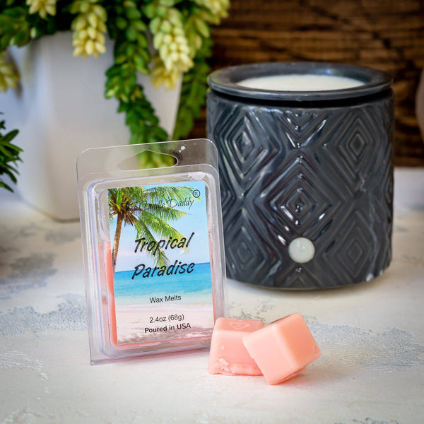 5 Pack - Tropical Paradise Scented Wax Melt Cubes - 2 Oz x 5 Packs = 10 Ounces - The Candle Daddy