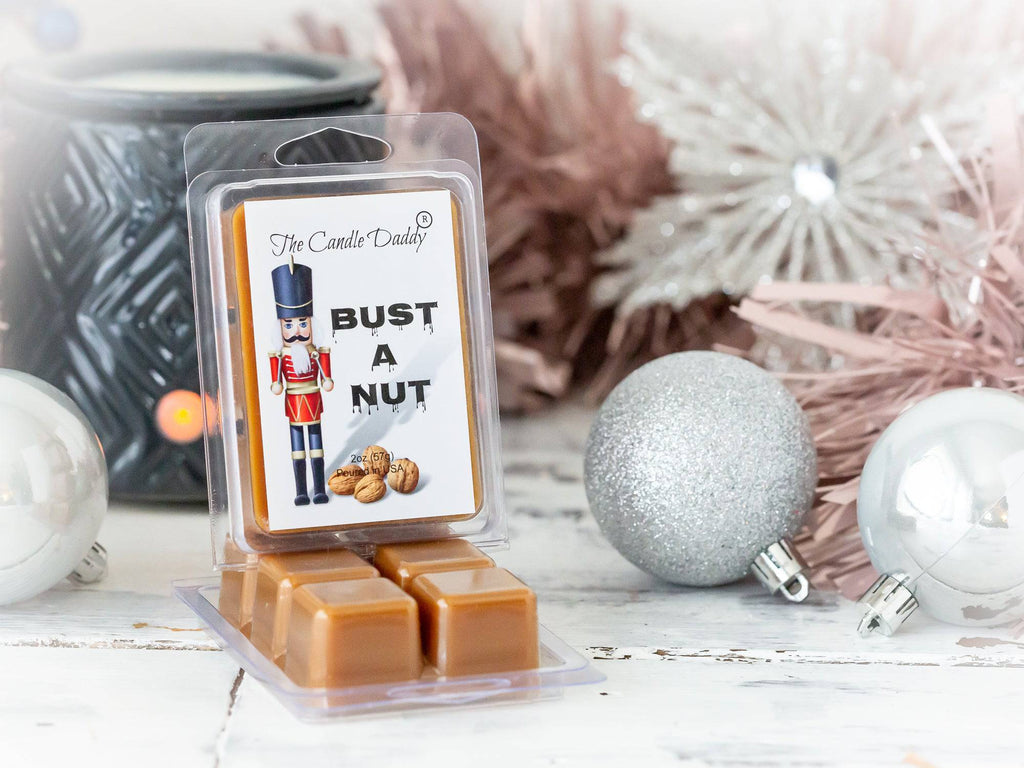 Bust A Nut - Funny Christmas Banana Nut Bread Scented Wax Melt -1 Pack - 2 Ounces - 6 Cubes - The Candle Daddy