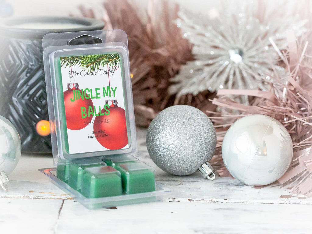 Jingle My Balls - Holly Berry Christmas Scented Wax Melt - 1 Pack - 2 Ounces - 6 Cubes - The Candle Daddy