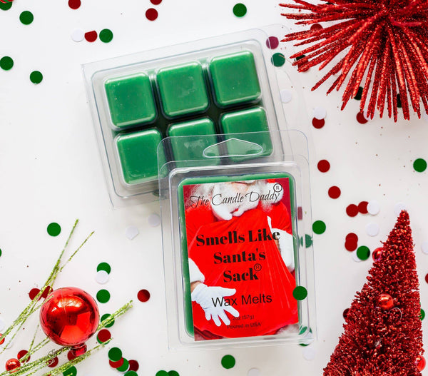 FREE SHIPPING - Smells Like Santa's Sack - Christmas Brown Sugar Fig Scented Wax Melt - 1 Pack - 2 Ounces - 6 Cubes