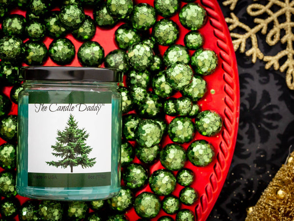 Pine Tree Christmas Holiday Candle - Funny Blue Spruce Pine Tree Scented Candle - Funny Holiday Candle for Christmas, New Years - Long Burn Time, Holiday Fragrance, Hand Poured in USA - 6oz - The Candle Daddy