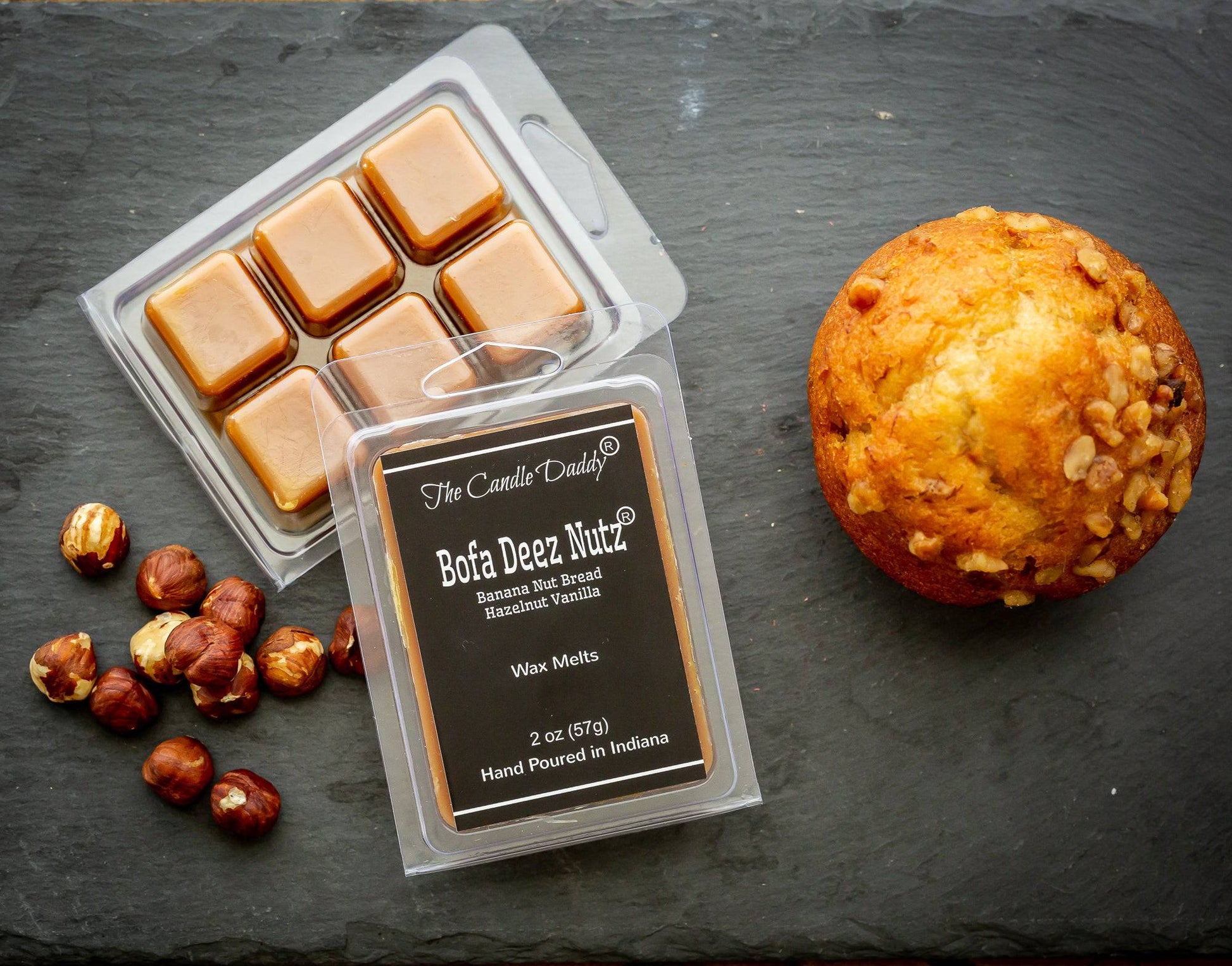 Deez Nutz Banana Nut Bread Scented Wax Melt Cubes - 5 Packs of 2 Ounce Melts - Hand Poured In Indiana - The Candle Daddy