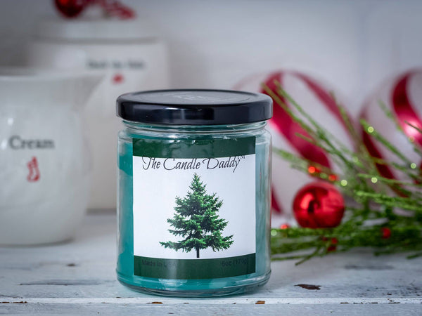 Pine Tree Christmas Holiday Candle - Funny Blue Spruce Pine Tree Scented Candle - Funny Holiday Candle for Christmas, New Years - Long Burn Time, Holiday Fragrance, Hand Poured in USA - 6oz - The Candle Daddy