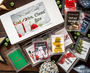 Mrs. Claus' Box- 11 Packs of Random Christmas Wax Melts in the Box- Great Dirty Santa Gift Box - The Candle Daddy