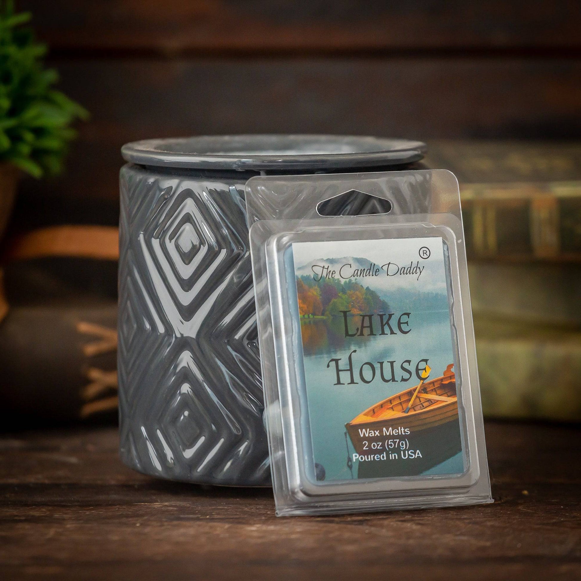 Lake House - Rustic Lake House Scented Melt- Maximum Scent Wax Cubes/Melts- 1 Pack -2 Ounces- 6 Cubes - The Candle Daddy