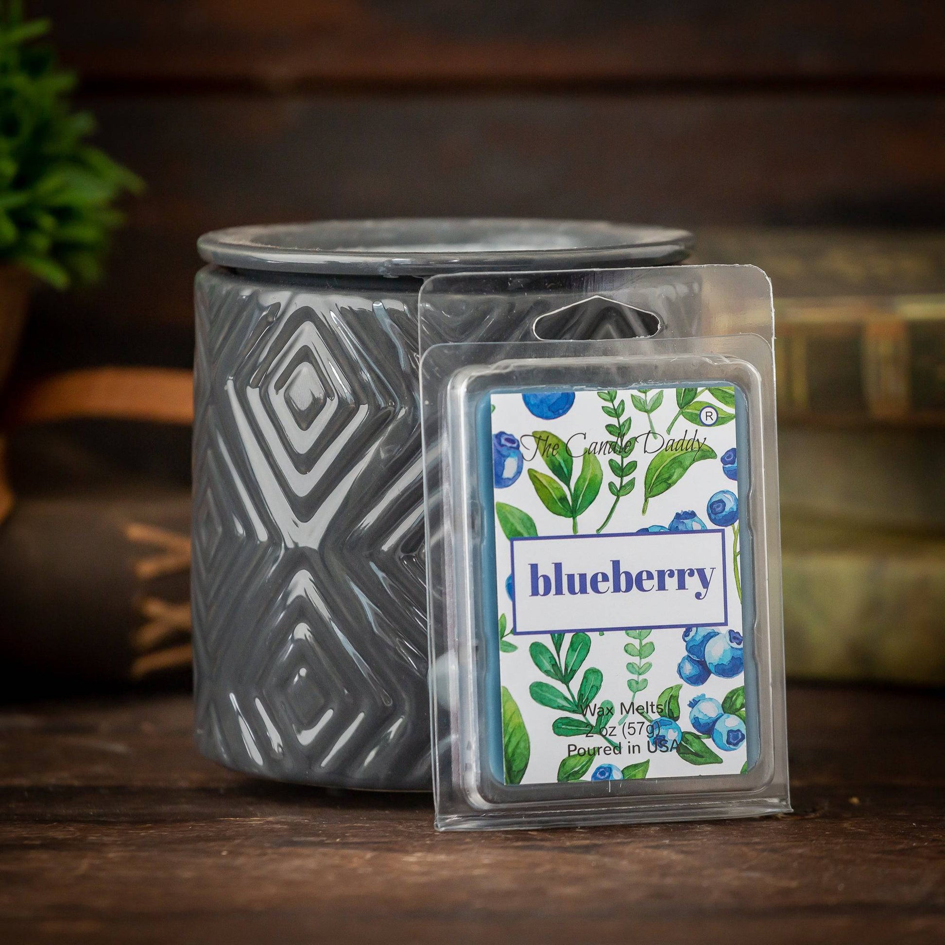 Blueberry - Sweet Blueberry Scented Melt- Maximum Scent Wax Cubes/Melts- 1 Pack -2 Ounces- 6 Cubes - The Candle Daddy