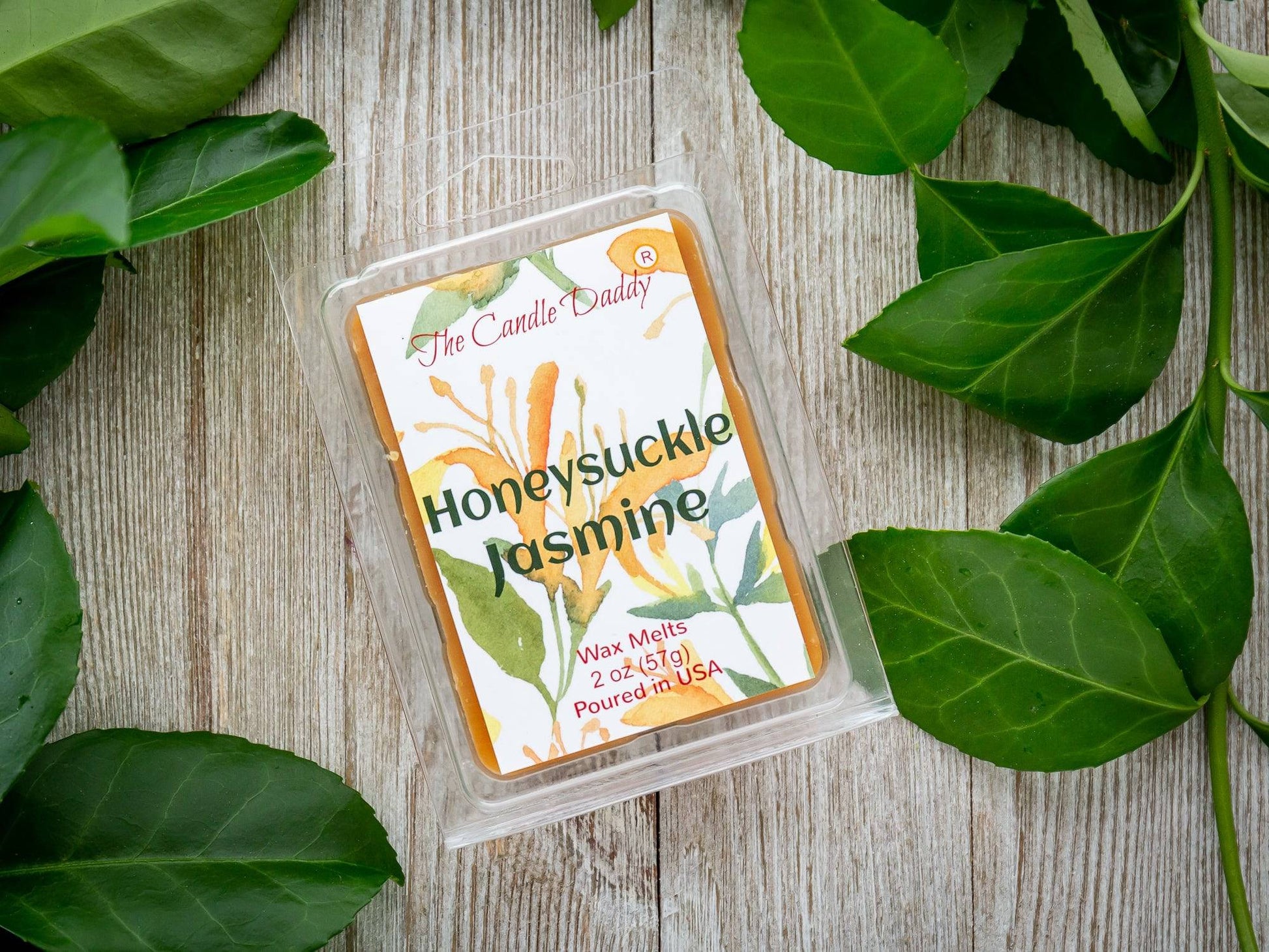 Honeysuckle Jasmine - Floral Honeysuckle & Jasmine Scented Melt- Maximum Scent Wax Cubes/Melts- 1 Pack -2 Ounces- 6 Cubes - The Candle Daddy