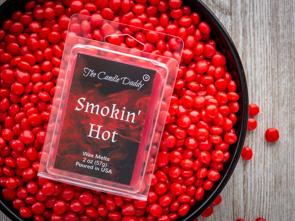 Smokin' Hot - Sexy Cinnamon Scented Melt- Maximum Scent Wax Cubes/Melts- 1 Pack -2 Ounces- 6 Cubes - The Candle Daddy