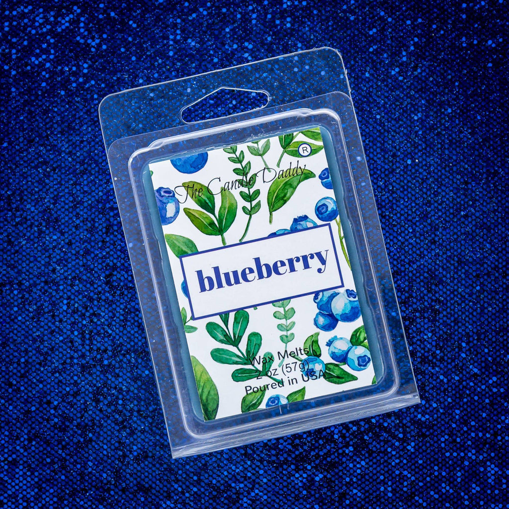 Blueberry - Sweet Blueberry Scented Melt- Maximum Scent Wax Cubes/Melts- 1 Pack -2 Ounces- 6 Cubes - The Candle Daddy