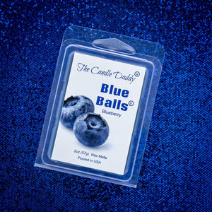 Two Blue Balls - Ripe Blueberry Scented Melt - Maximum Scent Wax Cubes/Melts - 1 Pack - 2 Ounces - 6 Cubes - The Candle Daddy