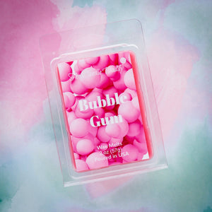 Bubble Gum - Pink Bubble Gum Scented Melt- Maximum Scent Wax Cubes/Melts- 1 Pack -2 Ounces- 6 Cubes - The Candle Daddy