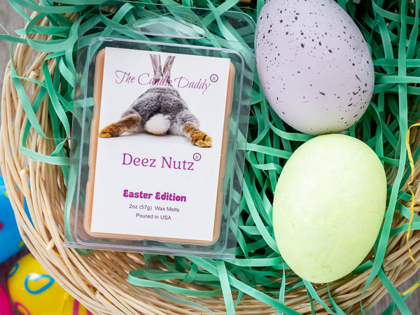 Deez Nutz - Easter Edition - Banana Nut Bread Scented - Maximum Scent Wax Cubes/Melts - 1 Pack - 2 Ounces - 6 Cubes - The Candle Daddy