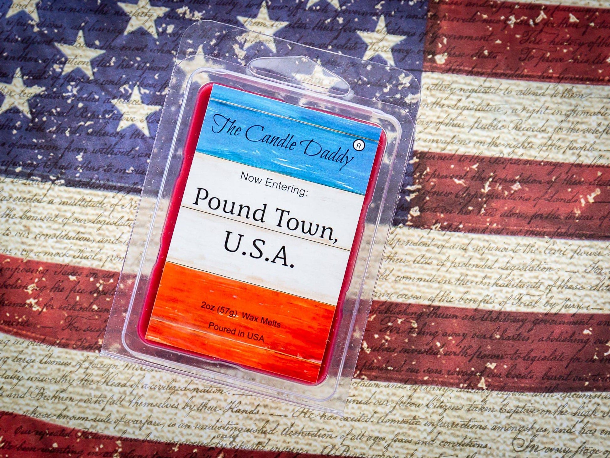 Now Entering: Pound Town, USA - Strawberry Pound Cake Scented Melt - Maximum Scent Wax Cubes/Melts - 1 Pack - 2 Ounces - 6 Cubes - The Candle Daddy