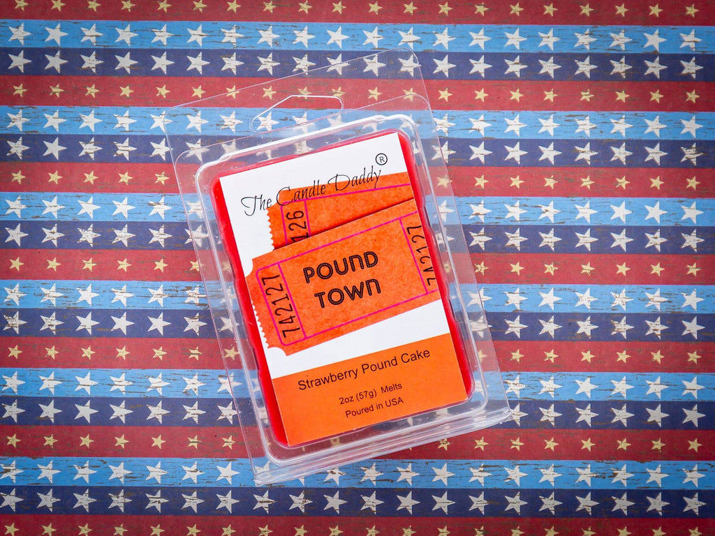 Two Tickets To Pound Town - Strawberry Pound Cake Scented Melt - Maximum Scent Wax Cubes/Melts - 1 Pack - 2 Ounces - 6 Cubes - The Candle Daddy