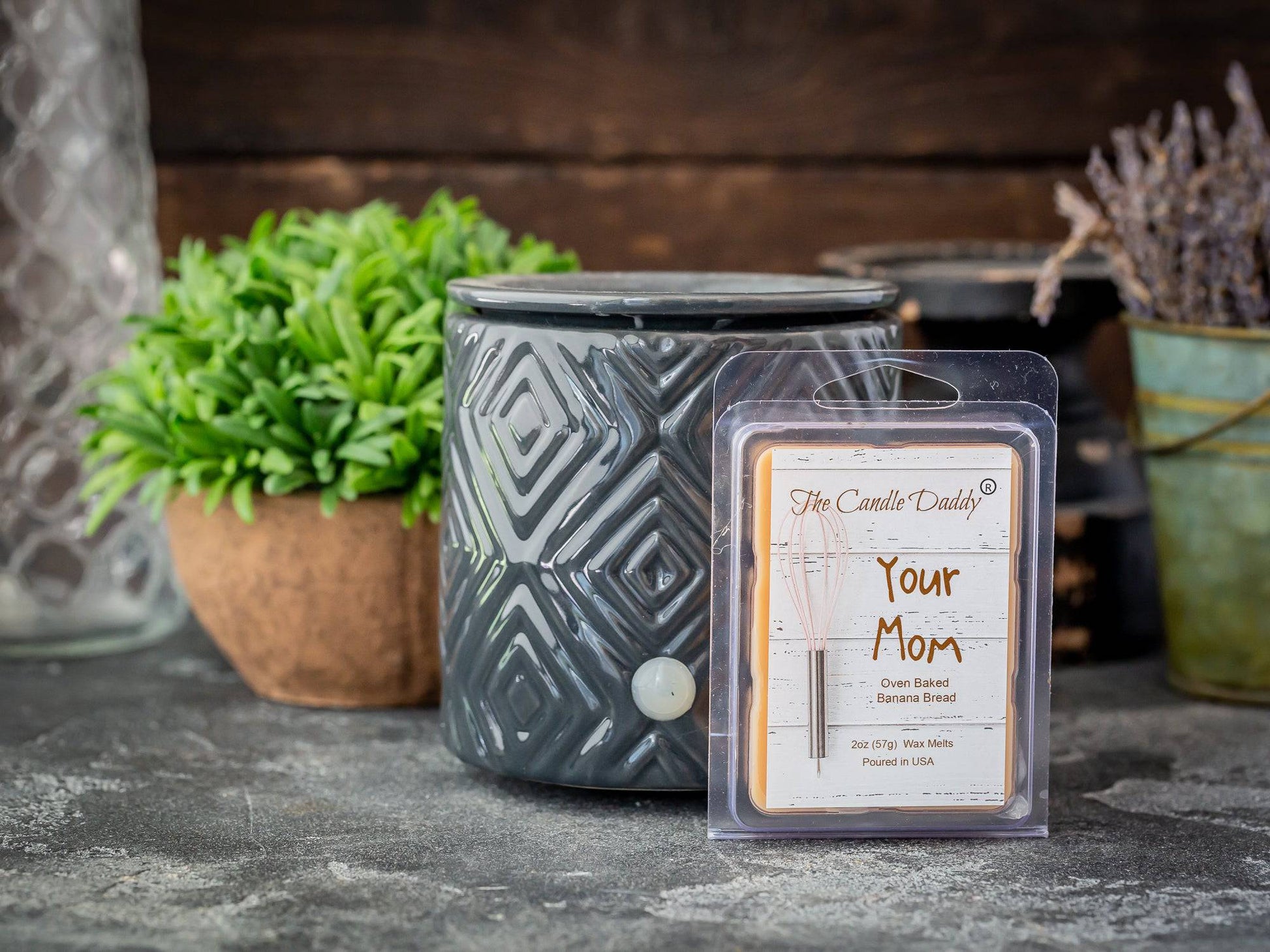 Your Mom - Oven Baked Banana Bread Scented Melt - Maximum Scent Wax Cubes/Melts- 1 Pack -2 Ounces- 6 Cubes - The Candle Daddy