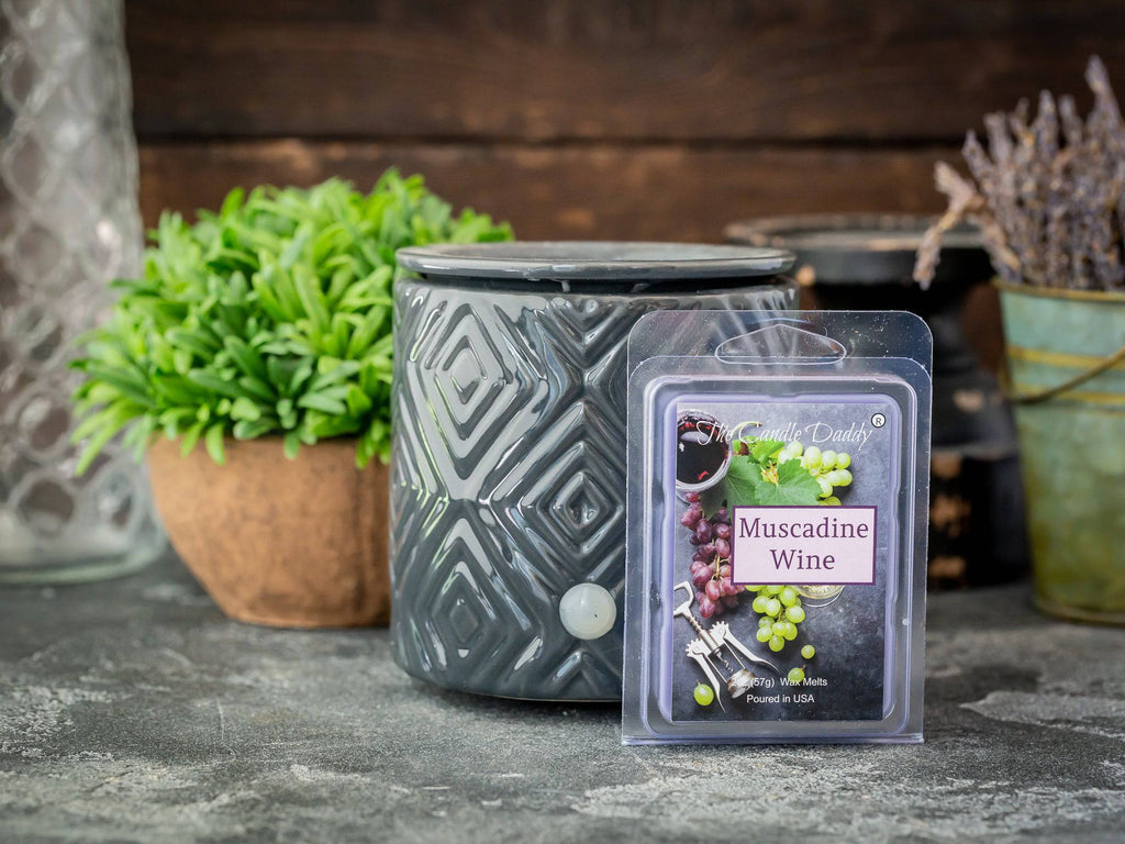 Muscadine Wine - Southern Grape Wine Scented Melt- Maximum Scent Wax Cubes/Melts- 1 Pack -2 Ounces- 6 Cubes - The Candle Daddy
