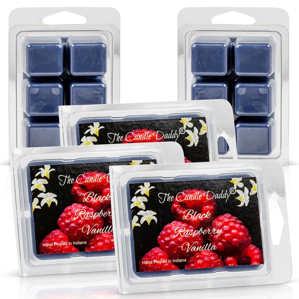 5 Pack - Black Raspberry Vanilla Scented Wax Melt - 2 Ounces x 5 Packs = 10 Ounces - The Candle Daddy