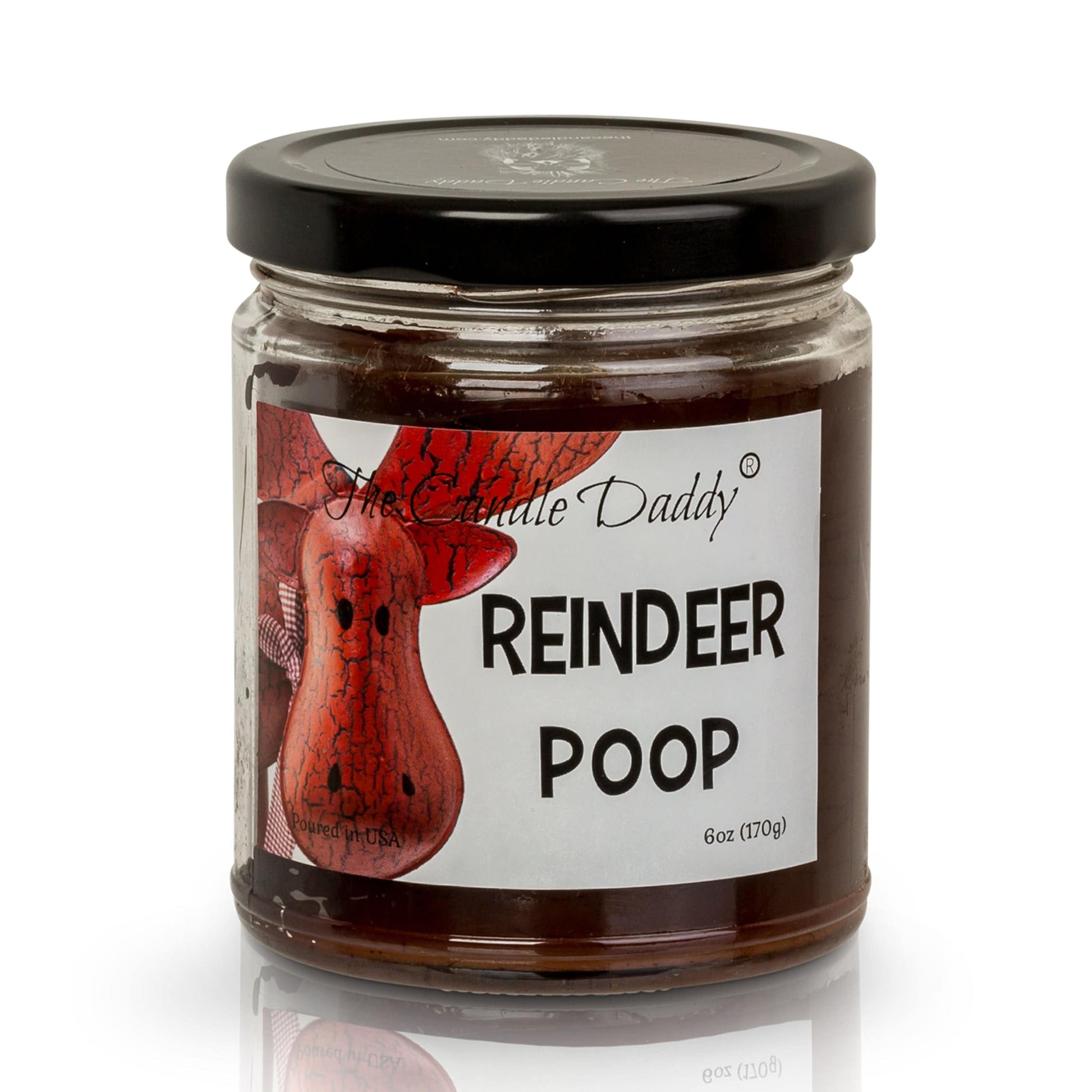 Reindeer Poop Holiday Candle - Funny Coffee Scented Candle - Funny Holiday Candle for Christmas, New Years - Long Burn Time, Holiday Fragrance, Hand Poured in USA - 6oz - The Candle Daddy