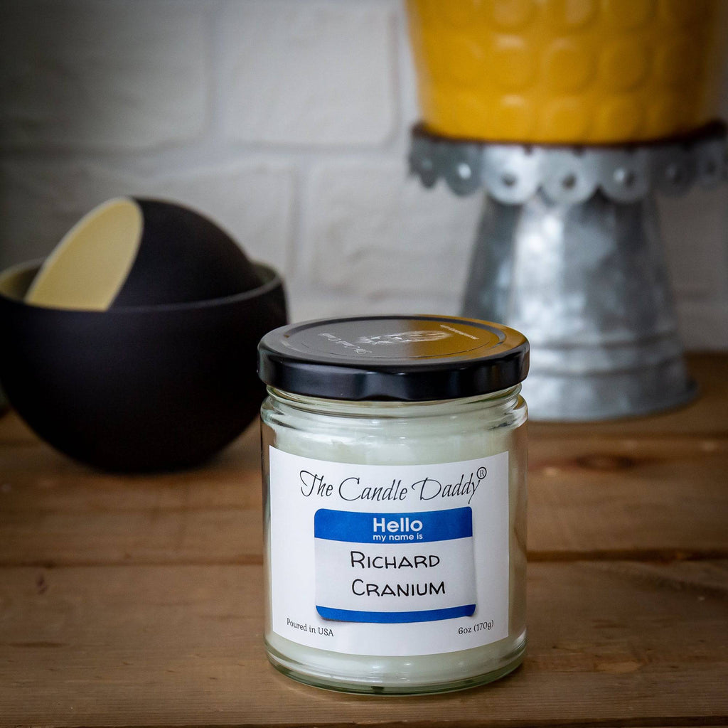 Richard Cranium - Crab Apple Scented - Funny 6 oz Jar Candle - 40 Hour Burn Time - The Candle Daddy