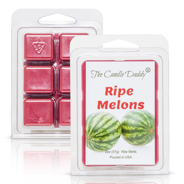 5 Pack - Ripe Melons - Juicy Watermelon Scented Melt - Maximum Scent Wax Cubes/Melts - 2 Ounces x 5 Packs = 10 Ounces - The Candle Daddy