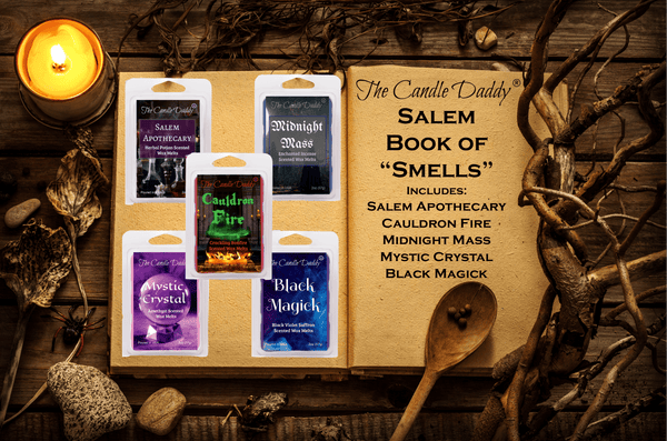 Salem Book of "Smells" Halloween 5 Pack - 5 Amazing Witchy Wax Melts - 30 Total Cubes - 10 Total Ounces - The Candle Daddy