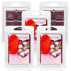 5 Pack - Sample My Box -Valentine's Day Edition - Funny Chocolate Fudge Scented Wax Melt Cubes - 2 Ounces x 5 Packs = 10 Ounces - The Candle Daddy