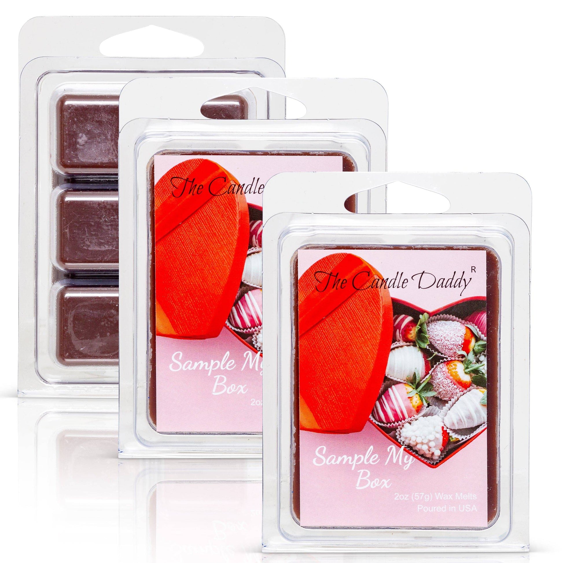 Sample My Box -Valentine's Day Edition - Funny Chocolate Fudge Scented Wax Melt Cubes - 2 Ounces - The Candle Daddy