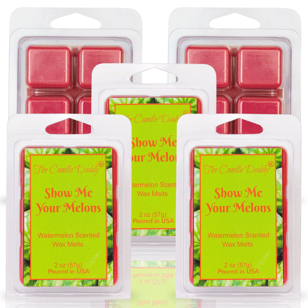Show Me Your Melons - Ripe Juicy Watermelon Scented Melt - 1 Pack - 2 Ounces - 6 Cubes - The Candle Daddy