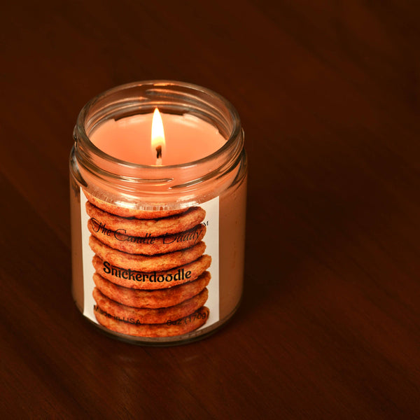 FREE SHIPPING - Snickerdoodle - Cookie Scented 6oz Candle - The Candle Daddy - Poured in USA