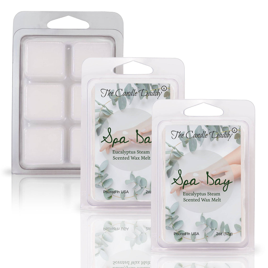 Spa Day - Relaxing Aroma Therapy Eucalyptus Scented Wax Melt - 1 Pack - 2 Ounces - 6 Cubes - The Candle Daddy