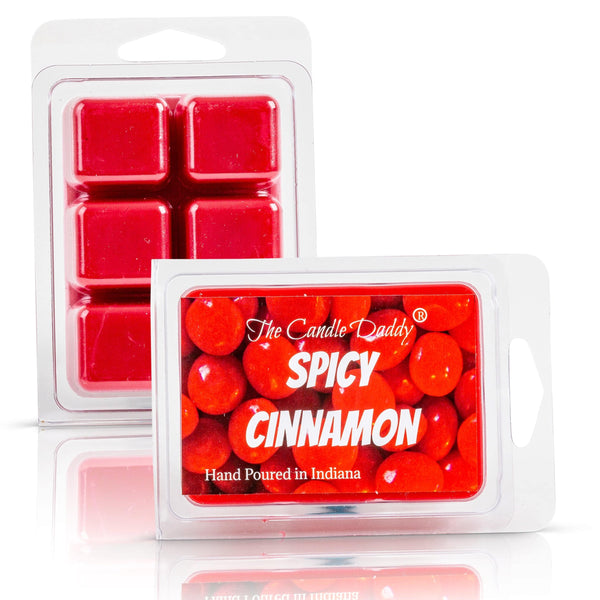 5 Pack - Spicy Cinnamon Scented Wax Melt Cubes - 2 Oz x 5 Packs = 10 Ounces - The Candle Daddy